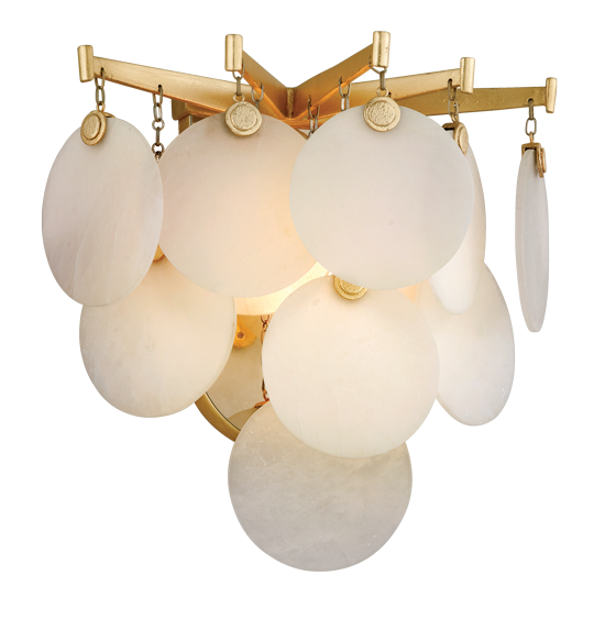 Capiz shell light fixture alabaster disc