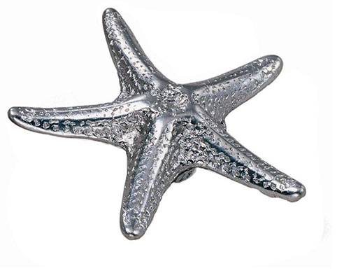 silver starfish knob