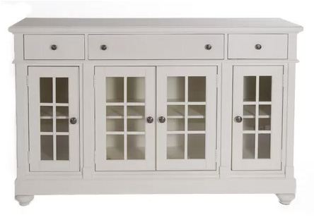 a white Saguenay sideboard from Joss and Main