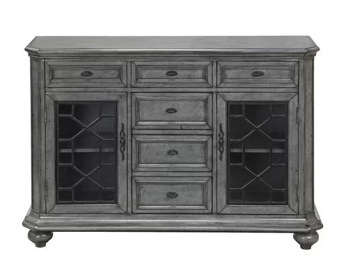 The grey Kratz sideboard with iron accents from Wayfair