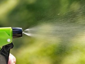 spray bottle squirting liquid