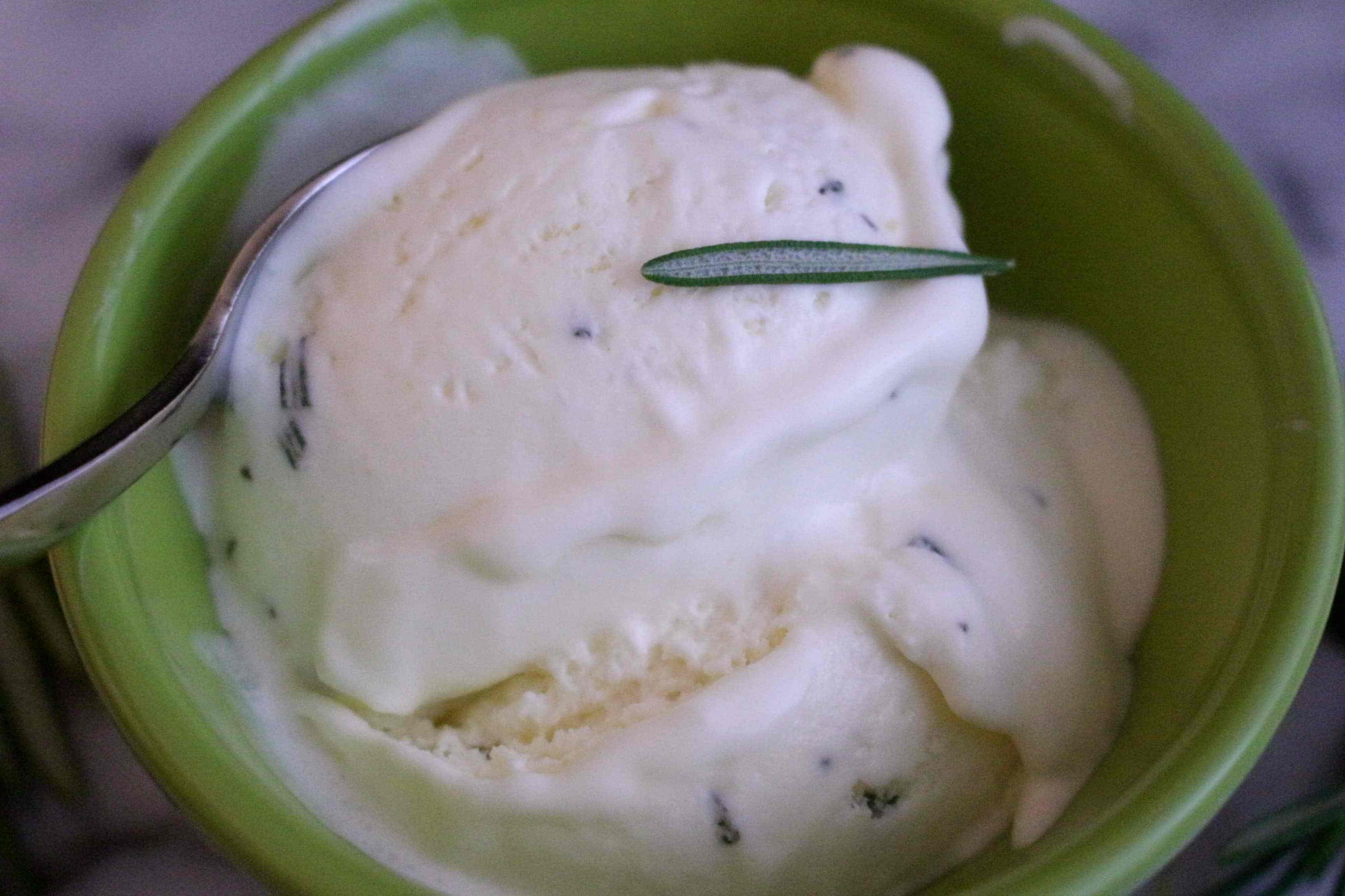 lemon ice cream with rosemary