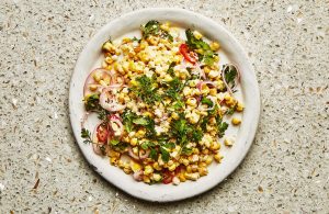 charred corn salad with lime and cilantro