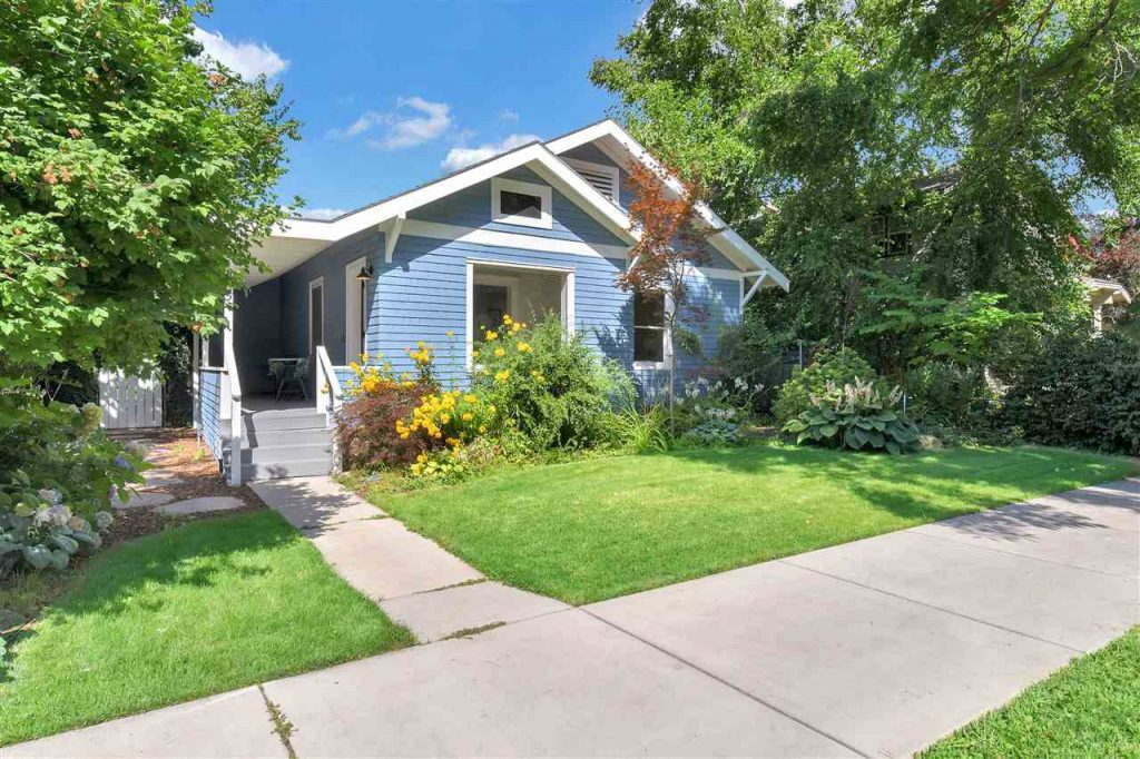 blue cottage in Old Boise