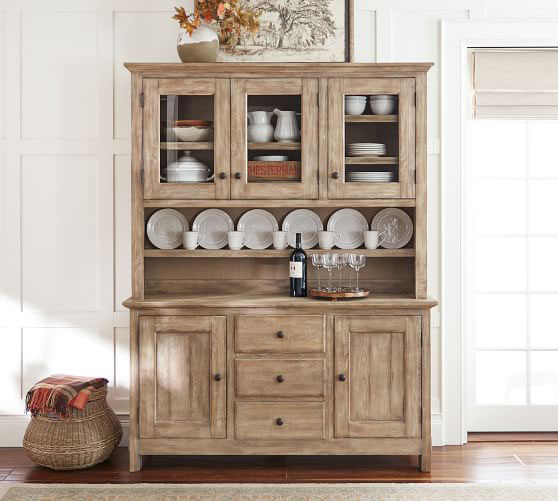 Wooden china cabinet.