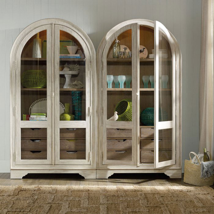 Rounded double china cabinet.