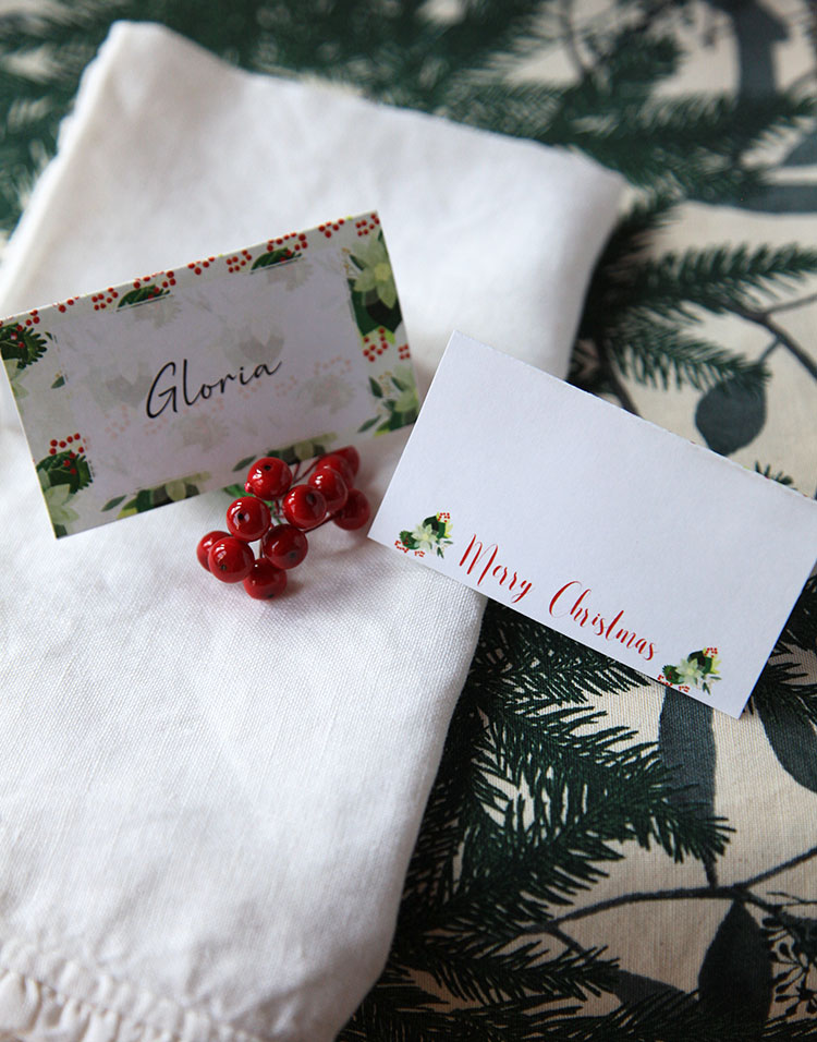 holiday place cards 