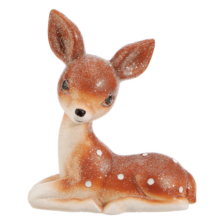 Vintage-style Retro resting deer figurine