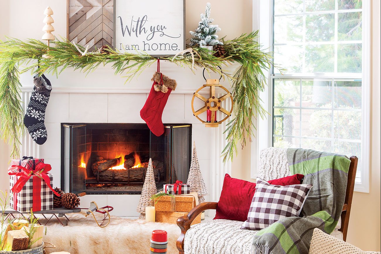 Rustic Cabin Vibes with Layered Front Door Mats