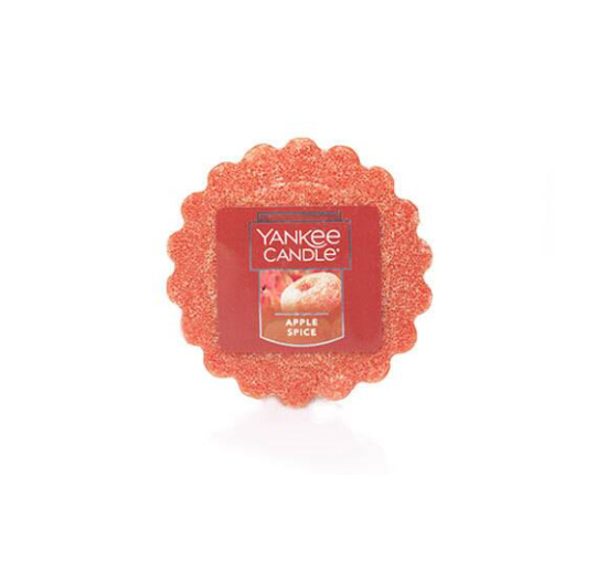 Apple spice scented round wax melt from yankee candle. 