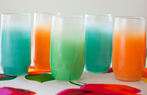 Selection of Blendo tall tumblers in vibrant blue, orange and green.