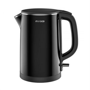 Black colored electric kettle.