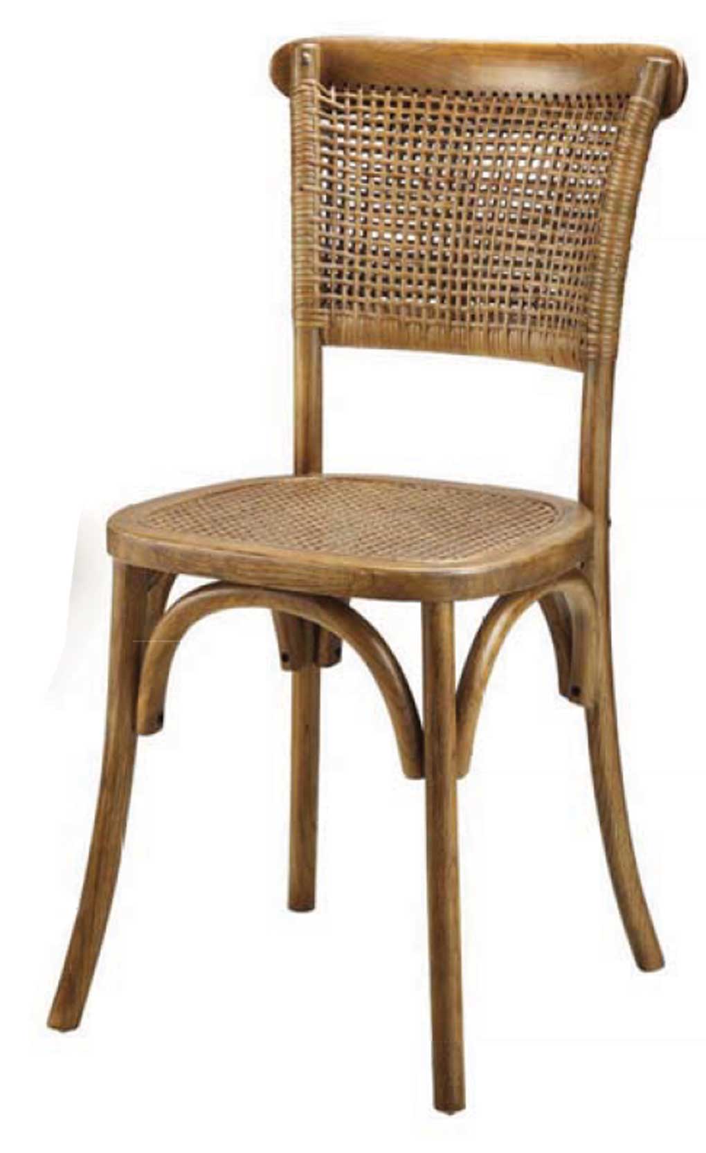 Rattan style wood dining chair.