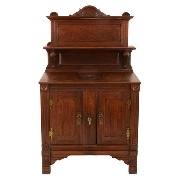 American wooden antique cellarette circa 1850. 