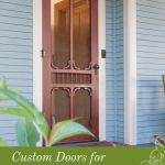 Front door custom doors with text