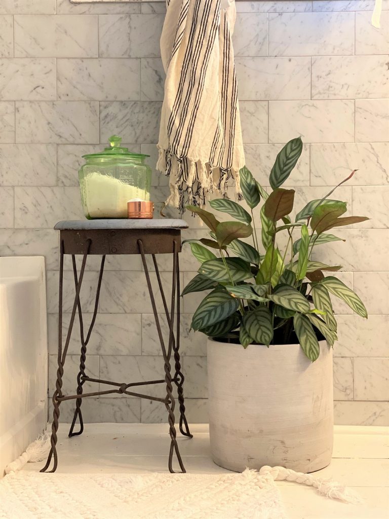 I styled the jar with some Epsom salts in our bathroom!
