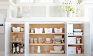 Neat, organized cabinets.