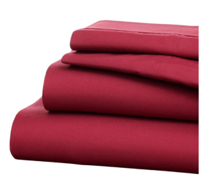 Longaberger microfiber red sheet set