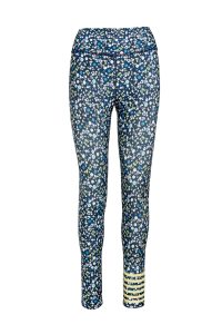 Blue and white floral leggings