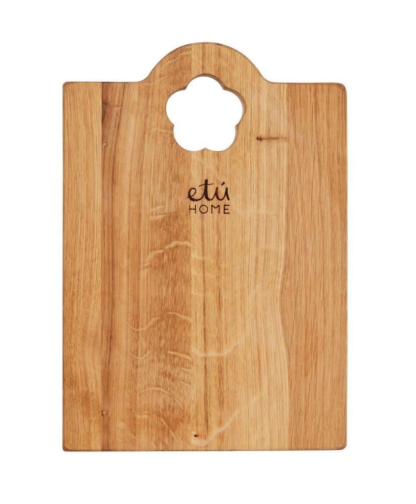 Wood rectangle cutting board with daisy cutout design for Mother's Day