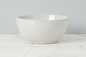 Grey ceramic stackable bowl