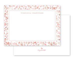 Pink notecard with envelope