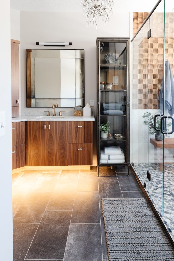 Learn how this bathroom was transformed into a modern lakeside dream.