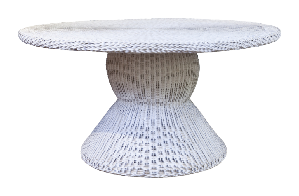 Wicker Pedestal Bauble Dining Table