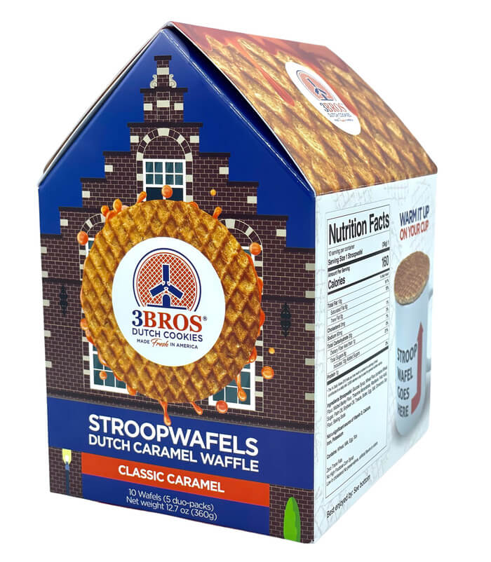 Box of 3BrosCookies' Classic Caramel Stroopwafels