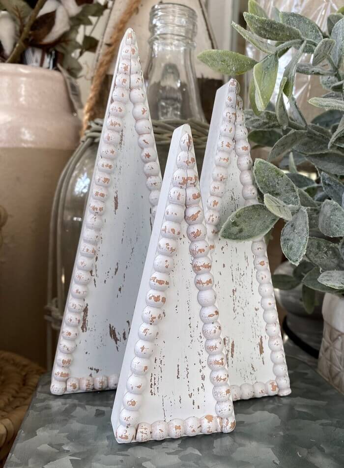 Collins Painting's small, medium and large chippy beaded trees