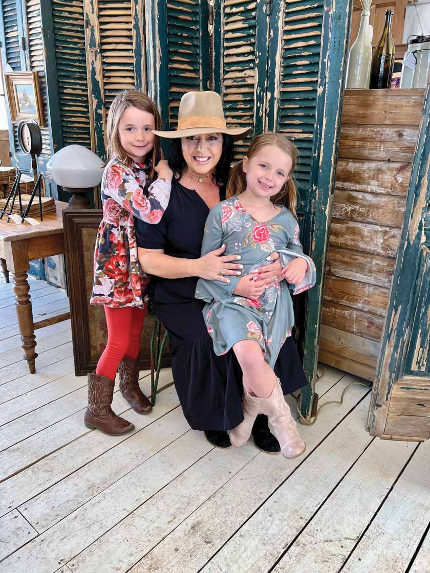Kimberly and daughters antiques shopping together