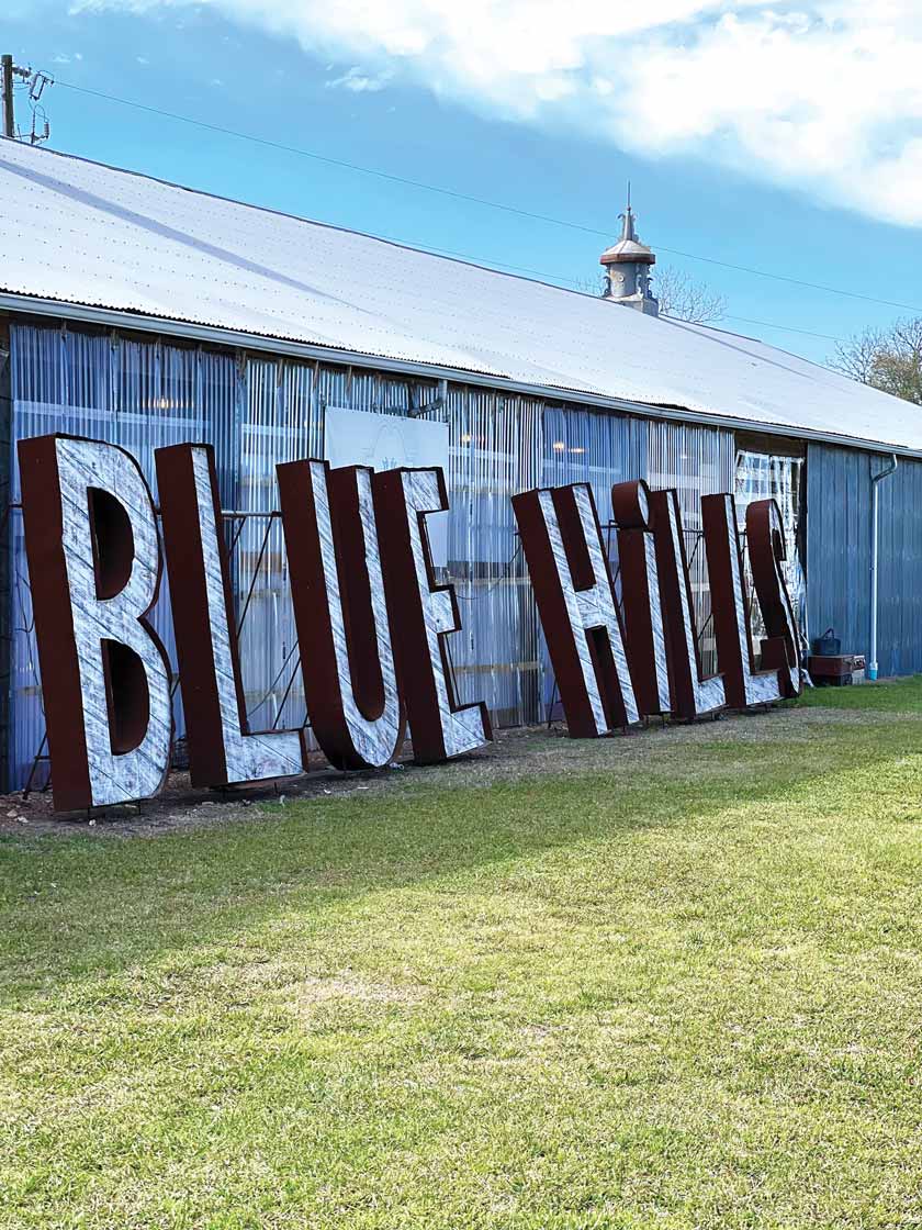 Blue Hills antique show sign