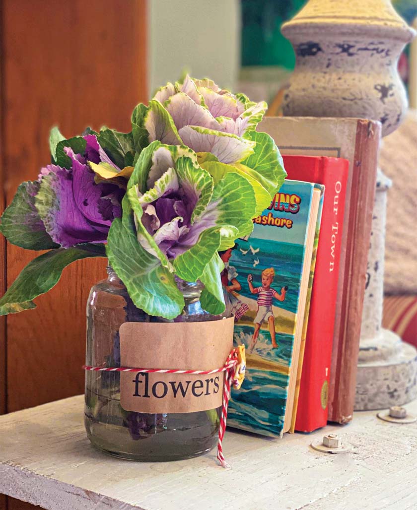 farmers market cabbage in a mason jar