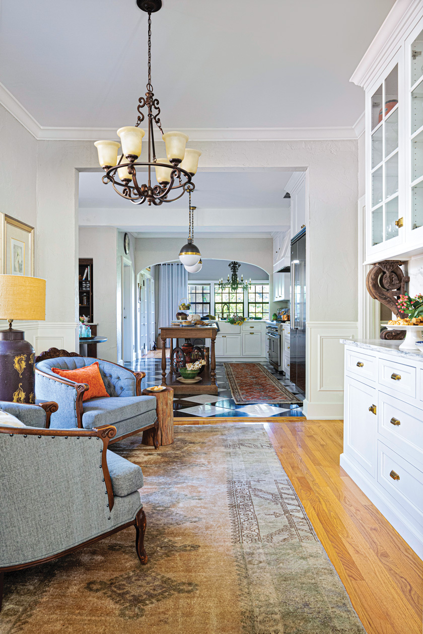 Spanish Mediterranean kitchen remodel with coffee bar