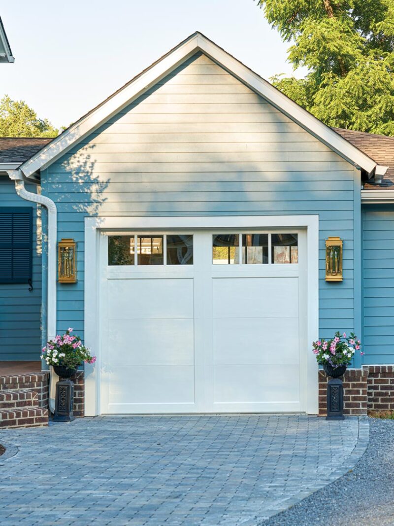garage door and pavement