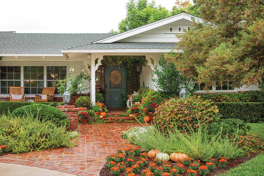 front walkway and exterior to maximum style cottage in California