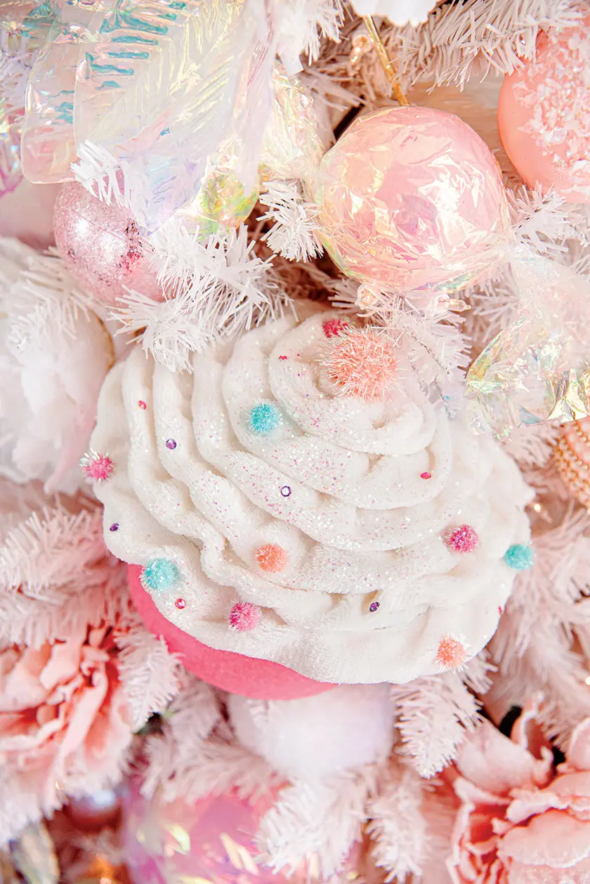 frosted cupcake ornament