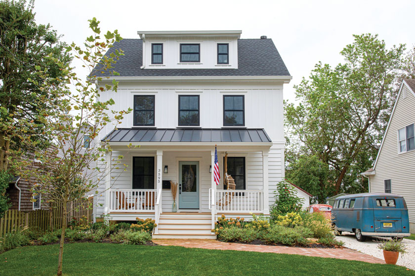 exterior of sophisticated beach bungalow