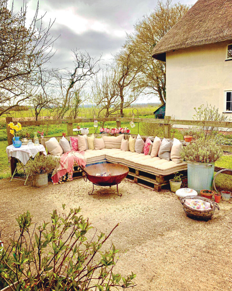 outdoor section in English countryside cottage