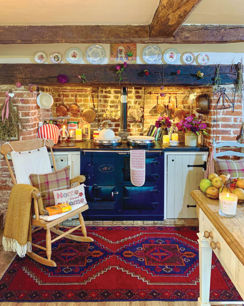 English cottage kitchen with original brick