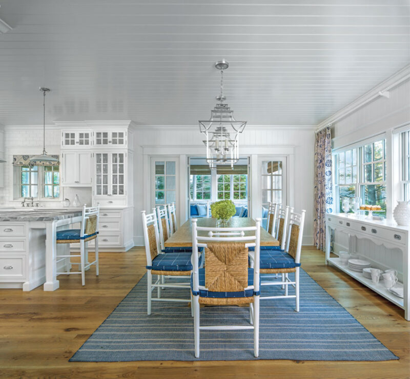 dining room with farmhouse table