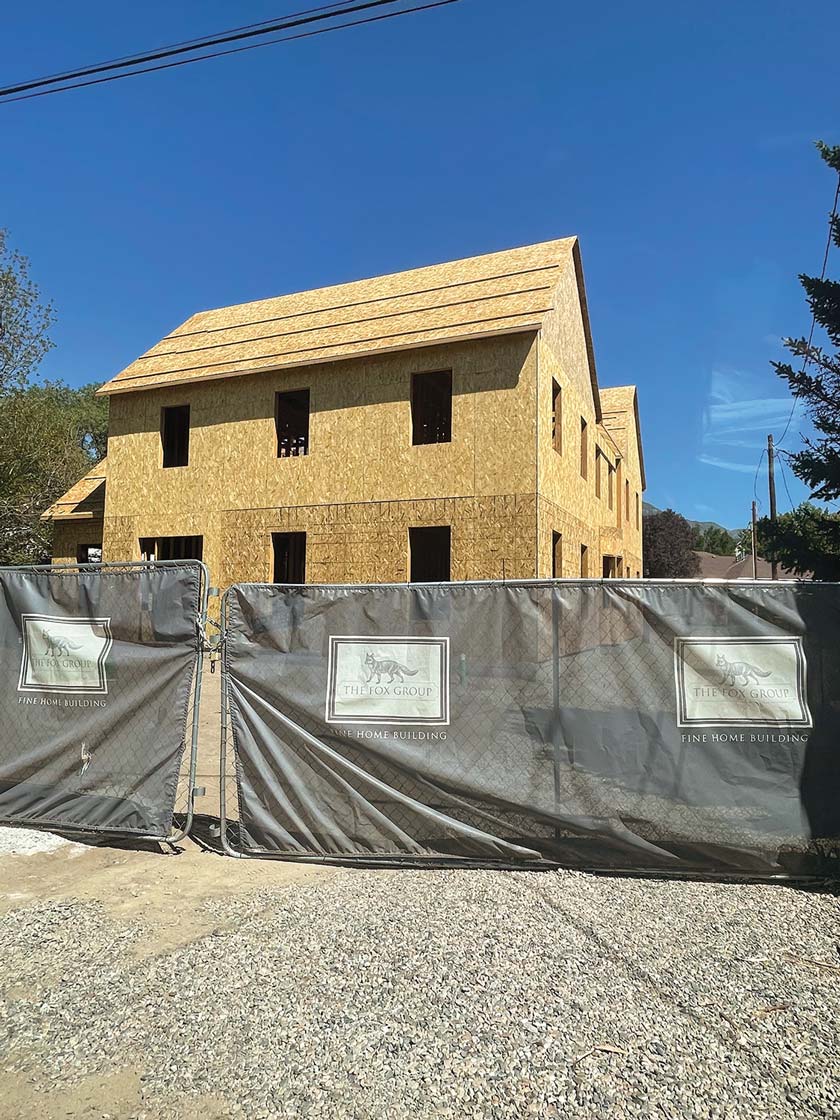 exterior of Project House 2023 framing