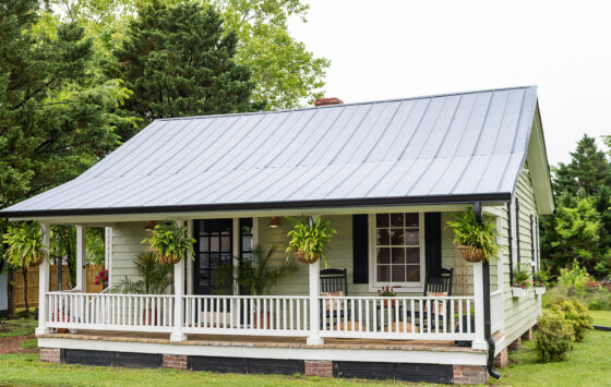 exterior of sugartoad cottage showing porch