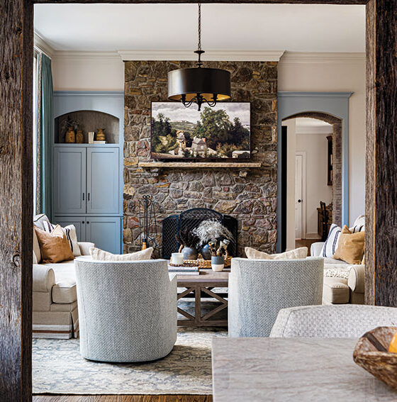 stone fireplace surround i living room