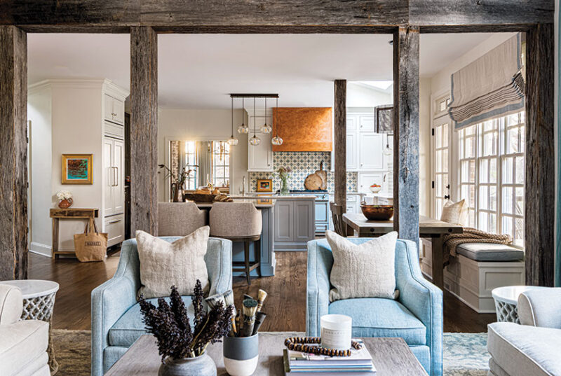 Old World French farmhouse inspired renovation of family home