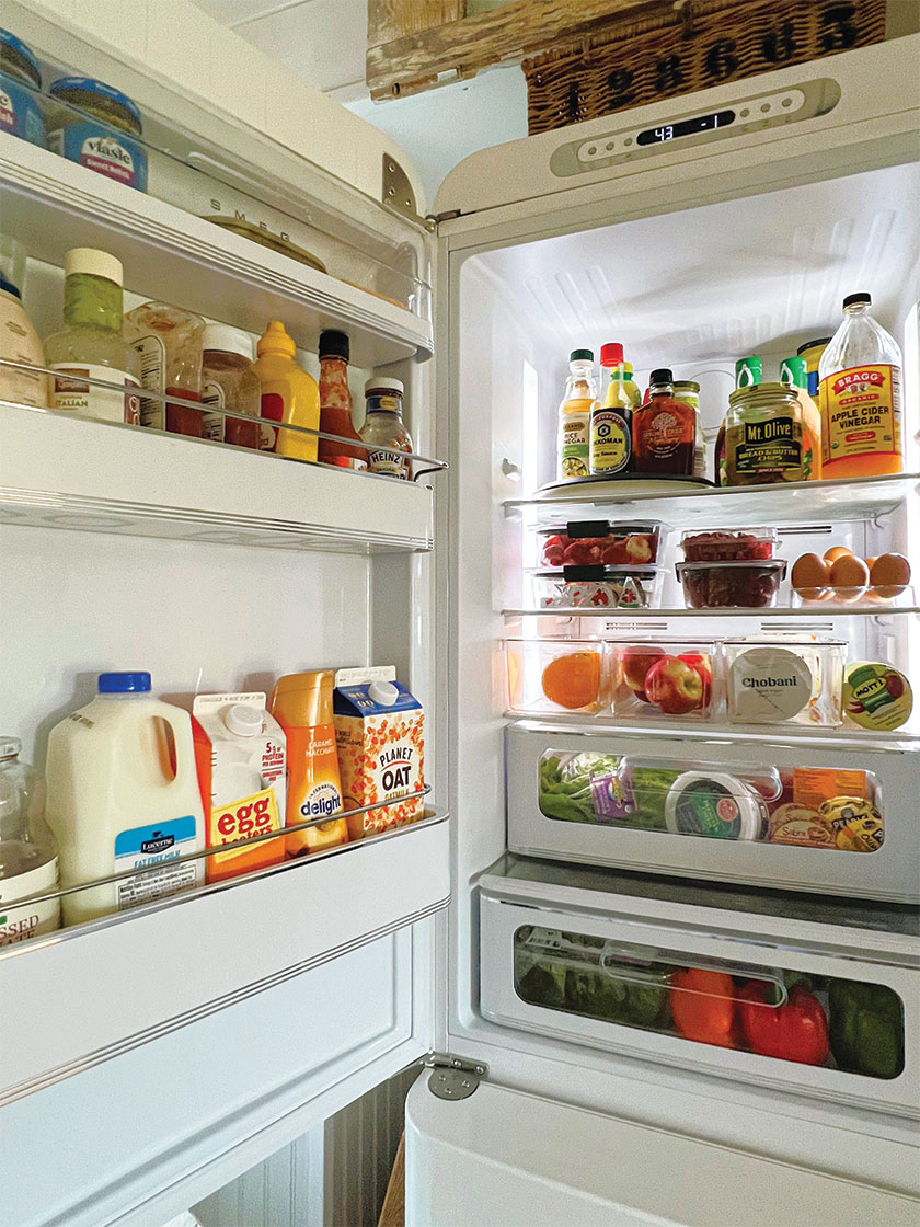 organizing the fridge