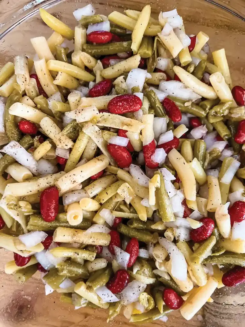 three bean salad for spring entertaining