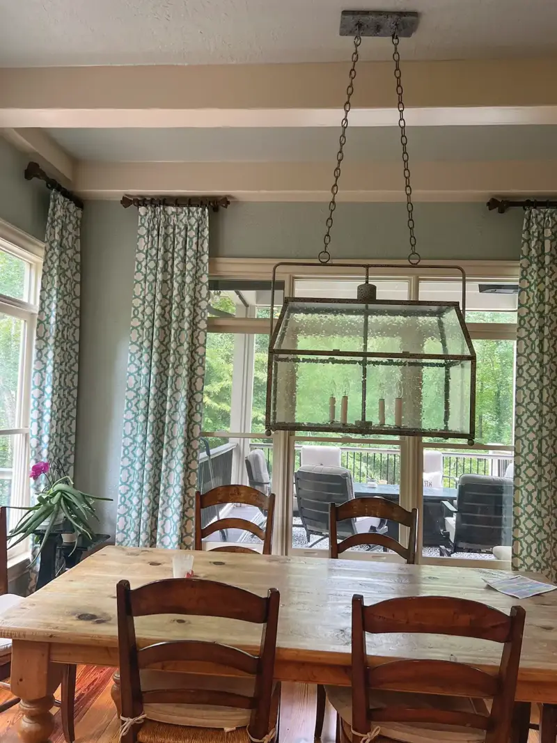 renovated dining room in North Carolina home