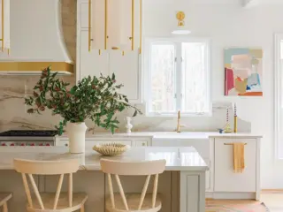 bright white North Carolina kitchen renovation