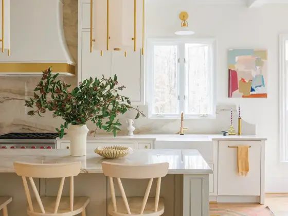bright white North Carolina kitchen renovation